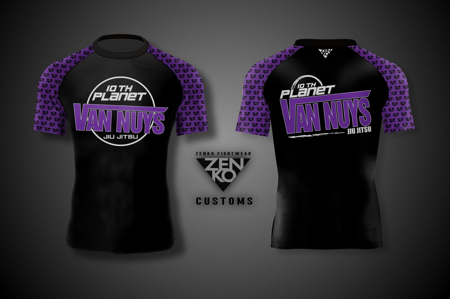 10th Planet Van Nuys Short Sleeve Ranked Rashguard (Purple)