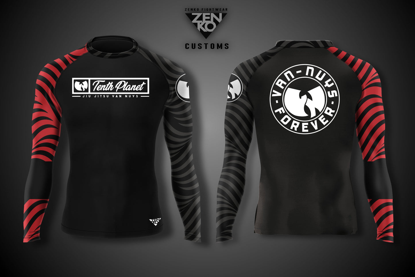 10th Planet Van Nuys "Forever" Long Sleeve Ranked Rashguard (Black)