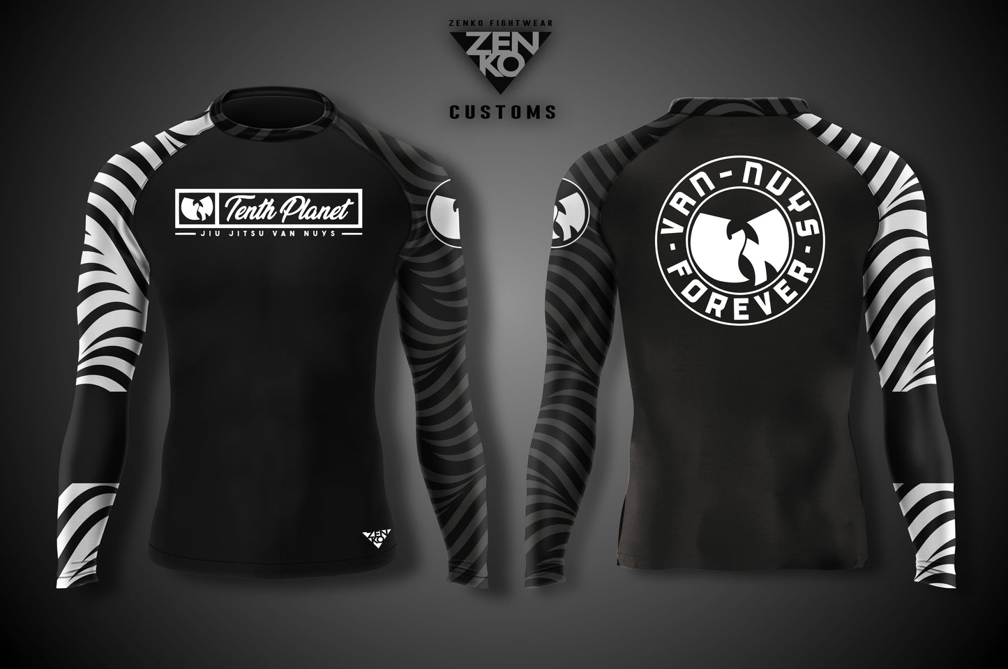 10th Planet Van Nuys "Forever" Long Sleeve Ranked Rashguard (White)