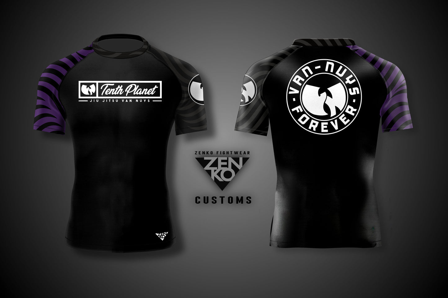 10th Planet Van Nuys "Forever" Short Sleeve Ranked Rashguard (Purple)