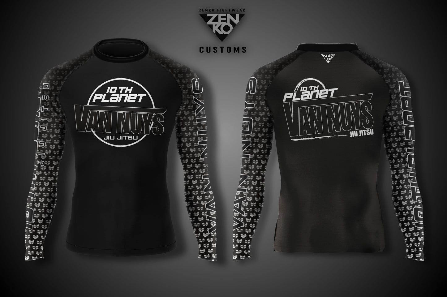 10th Planet Van Nuys Long Sleeve Ranked Rashguard (Black)