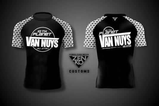 10th Planet Van Nuys Short Sleeve Ranked Rashguard (White)